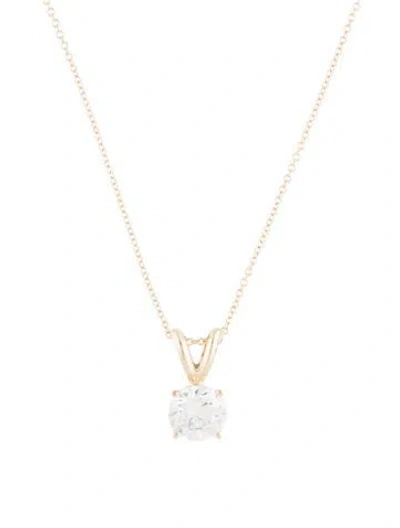 Pre-owned Necklace 14k 1.00ctw Lab-grown Diamond Engagement Ring, 17.75" In Multi