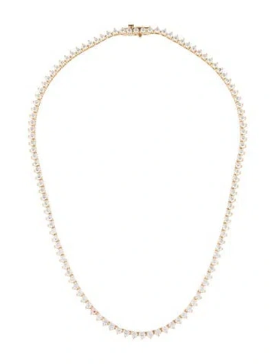 Pre-owned Necklace 14k 10.12ctw Lab Grown Diamond Tennis , 16" In Multi