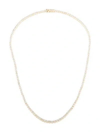 Pre-owned Necklace 14k 10.14ctw Lab-grown Diamond Line , 17" In Multi