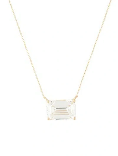 Pre-owned Necklace 14k 10.16ctw Lab-grown Diamond Pendant , 17.75" In Multi