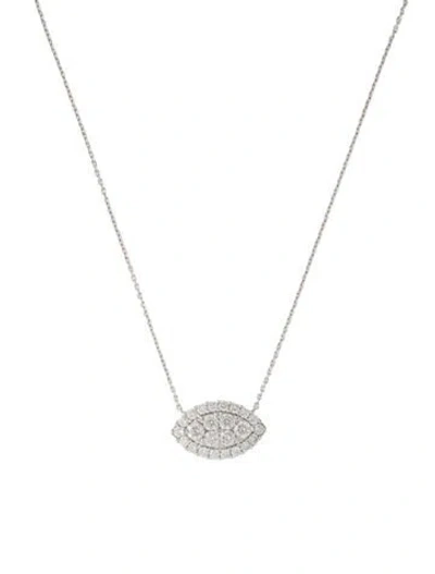 Pre-owned Necklace 14k 1.02ctw Diamond Eye Pendant , 17.75" In Multi