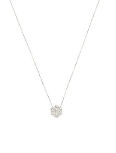 Pre-owned Necklace 14k 1.02ctw Diamond Pendant , 18" In Multi
