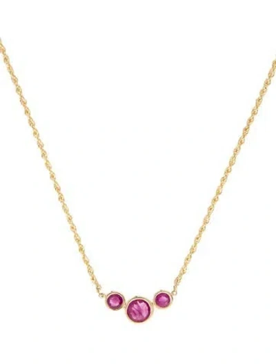 Pre-owned Necklace 14k 1.03ctw Ruby Pendant , 16" In Multi