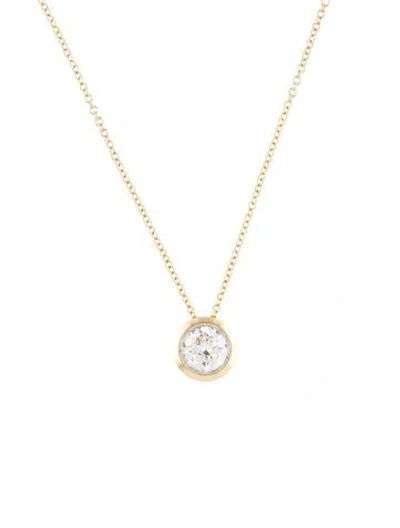 Pre-owned Necklace 14k 1.04ct Lab-grown Diamond Pendant , 17.75" In Multi