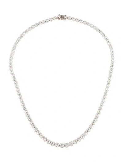 Pre-owned Necklace 14k 10.50ctw Lab-grown Diamond Tennis , 16" In Multi