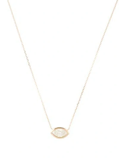 Pre-owned Necklace 14k 1.05ct Diamond Pendant , 17.75" In Multi