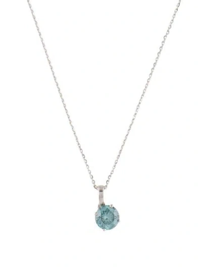 Pre-owned Necklace 14k 1.05ct Lab-grown Diamond Pendant , 18" In Multi