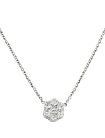 Pre-owned Necklace 14k 1.07ctw Diamond Pendant , 16" In Multi