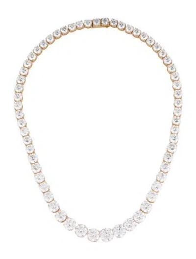 Pre-owned Necklace 14k 108.09ctw Lab-grown Diamond Tennis , 19.5" In Multi
