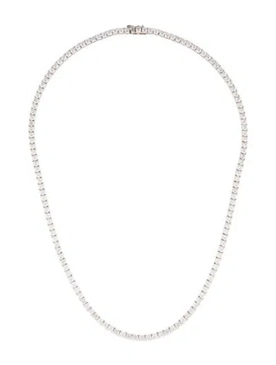 Pre-owned Necklace 14k 10.80ctw Lab-grown Diamond Tennis , 16" In Multi