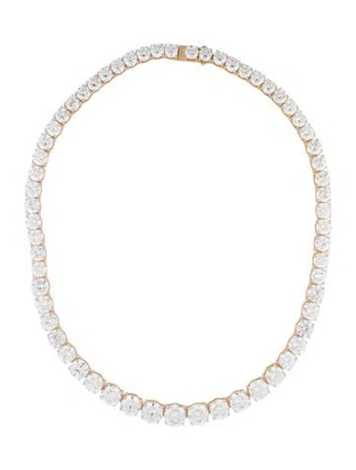 Pre-owned Necklace 14k 108.66ctw Lab-grown Diamond Graduated Tennis , 19.5" In Multi