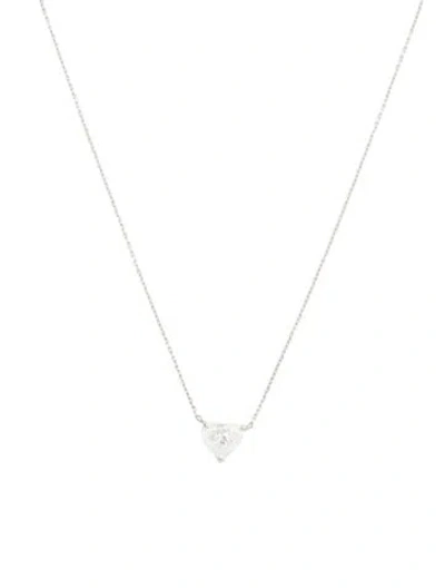Pre-owned Necklace 14k 1.08ct Lab-grown Diamond Pendant , 18.25" In Multi
