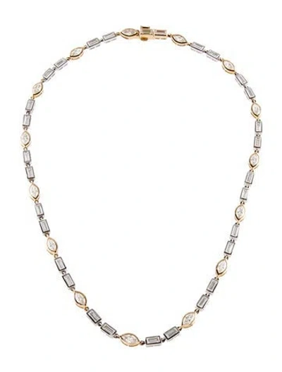 Pre-owned Necklace 14k 11.60ctw Lab-grown Diamond Collar , 16.5" In Multi