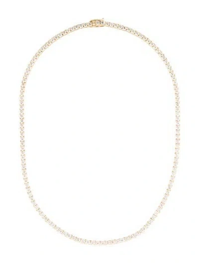 Pre-owned Necklace 14k 11.70ctw Diamond Tennis , 16.25" In Multi