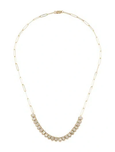 Pre-owned Necklace 14k 1.17ctw Diamond Collar , 16" In Multi