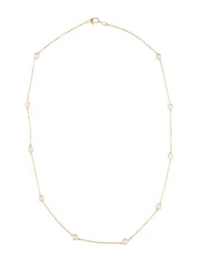 Pre-owned Necklace 14k 1.20ctw Diamond By The Yard , 17.75" In Multi