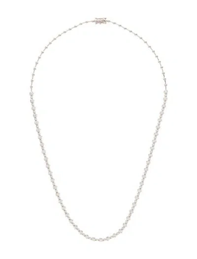 Pre-owned Necklace 14k 1.20ctw Diamond Station Chain , 17" In Multi