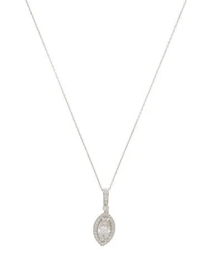 Pre-owned Necklace 14k 1.21ctw Lab-grown Diamond Pendant , 17.75" In Multi
