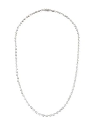 Pre-owned Necklace 14k 12.64ctw Lab-grown Diamond Tennis , 18.25" In Multi