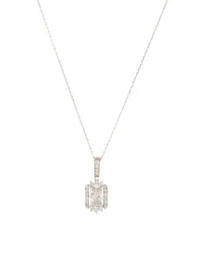 Pre-owned Necklace 14k 1.31ctw Lab-grown Diamond Pendant , 18" In Multi