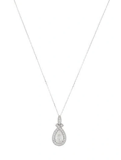 Pre-owned Necklace 14k 1.31ctw Lab-grown Diamond Pendant , 18" In Multi