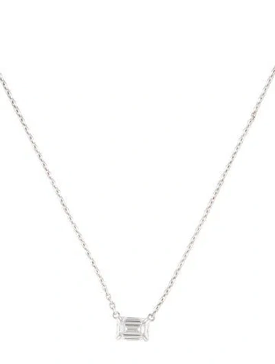 Pre-owned Necklace 14k 1.34ct Lab-grown Diamond Pendant , 16" In Multi