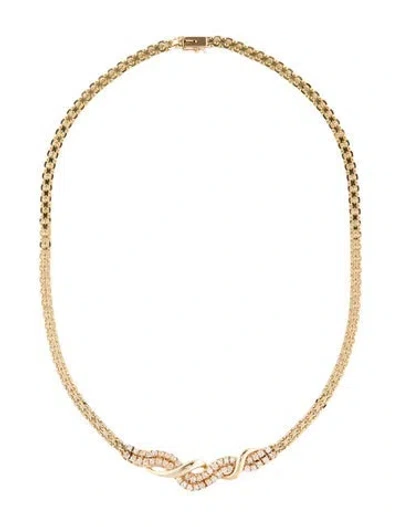 Pre-owned Necklace 14k 1.35ct Diamond Choker , 16" In Multi