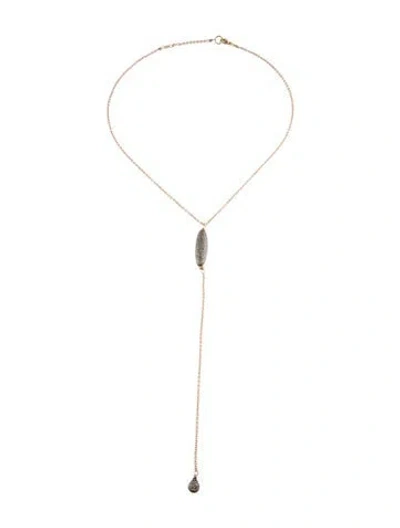 Pre-owned Necklace 14k 1.35ctw Diamond Drop Pendant , 17.5" In Multi