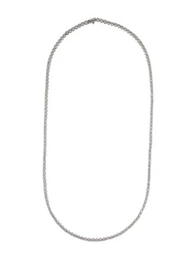 Pre-owned Necklace 14k 13.75ctw Lab-grown Diamond Tennis , 22" In Multi