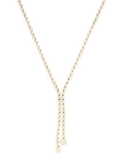 Pre-owned Necklace 14k 1.37ctw Diamond Lavalier , 16.5" In Multi
