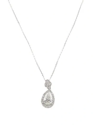 Pre-owned Necklace 14k 1.39ctw Lab-grown Diamond Pendant , 18" In Multi