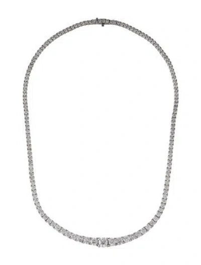 Pre-owned Necklace 14k 14.11ctw Diamond Graduated Chain , 17" In Multi