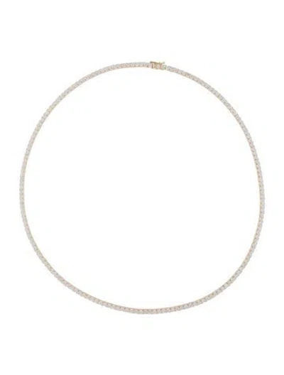 Pre-owned Necklace 14k 14.20ctw Lab-grown Diamond Tennis , 20.25" In Multi