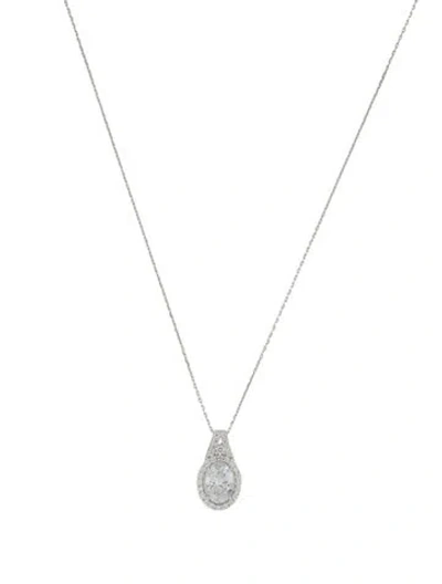 Pre-owned Necklace 14k 1.43ctw Lab-grown Diamond Pendant , 18" In Multi