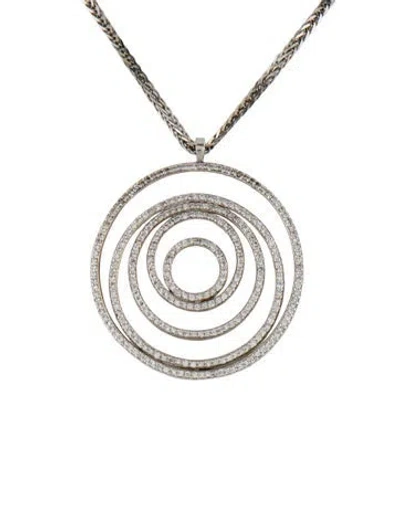 Pre-owned Necklace 14k 1.46ctw Diamond Pendant Choker , 14.5" In Multi