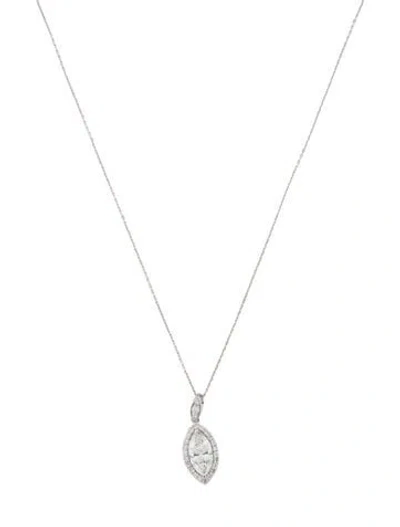 Pre-owned Necklace 14k 1.46ctw Lab-grown Diamond Pendant , 18" In Multi