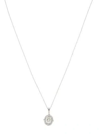 Pre-owned Necklace 14k 1.46ctw Lab-grown Diamond Pendant , 18" In Multi