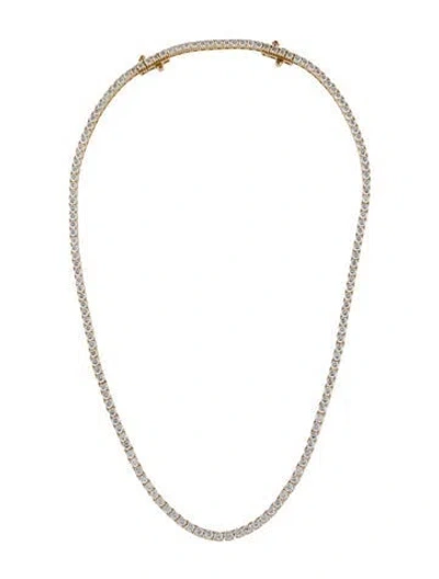 Pre-owned Necklace 14k 15.00ctw Lab-grown Diamond Tennis  W/ Tags, 18" In Multi