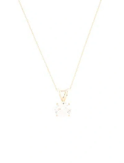 Pre-owned Necklace 14k 1.50ct Lab-grown Diamond Pendant , 17.75" In Multi