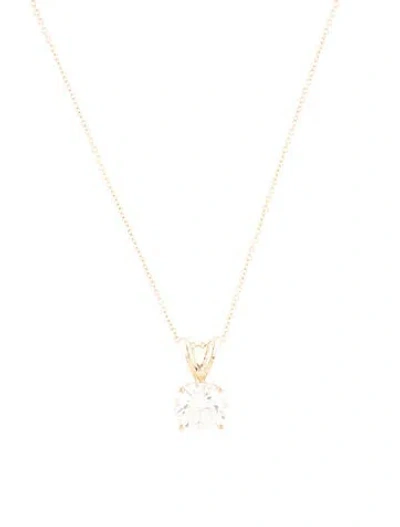 Pre-owned Necklace 14k 1.50ct Lab-grown Diamond Pendant , 17.75" In Multi