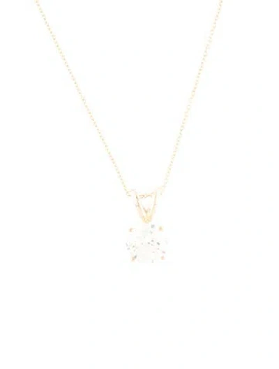 Pre-owned Necklace 14k 1.50ct Lab-grown Diamond Pendant , 17.75" In Multi