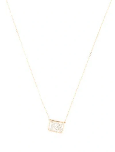 Pre-owned Necklace 14k 1.50ct Lab-grown Diamond Pendant , 18" In Multi