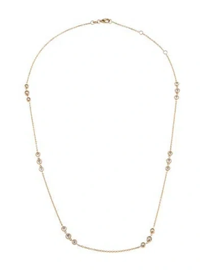 Pre-owned Necklace 14k 1.50ctw Diamond Station , 18" In Multi