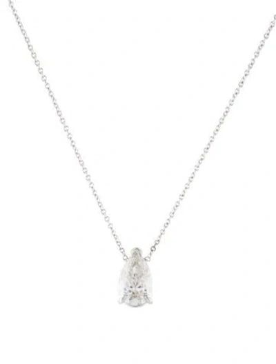 Pre-owned Necklace 14k 1.51ctw Lab-grown Diamond Pendant , 16" In Multi
