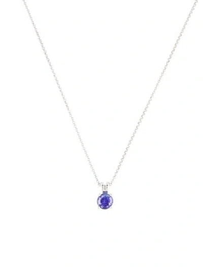 Pre-owned Necklace 14k 1.51ctw Tanzanite Pendant , 17" In Multi