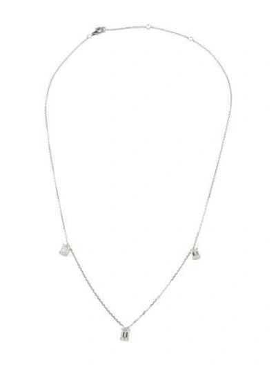 Pre-owned Necklace 14k 1.52ctw Diamond Station , 18" In Multi