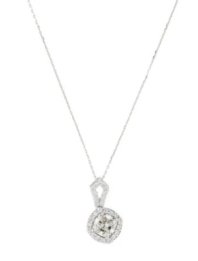 Pre-owned Necklace 14k 1.52ctw Lab-grown Diamond Pendant , 18" In Multi