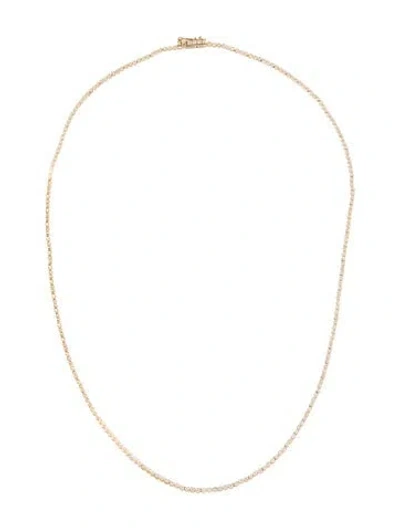 Pre-owned Necklace 14k 1.53ctw Diamond Tennis , 16.5" In Multi