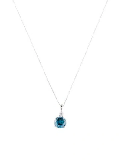 Pre-owned Necklace 14k 1.54ctw Lab-grown Diamond Pendant , 17.5" In Multi