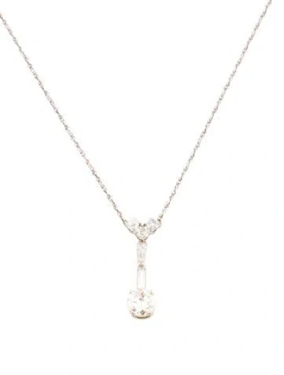 Pre-owned Necklace 14k 1.55ctw Diamond Pendant , 16" In Multi